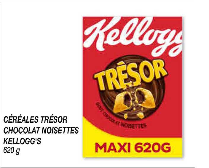 CÉRÉALES TRÉSOR CHOCOLAT NOISETTES KELLOGG'S