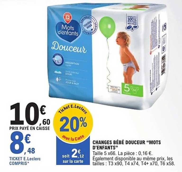 CHANGES BÉBÉ DOUCEUR 'MOTS D'ENFANTS'