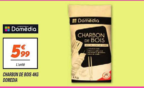 CHARBON DE BOIS 4KG DOMEDIA
