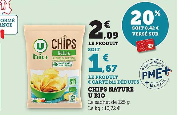 CHIPS NATURE U BIO