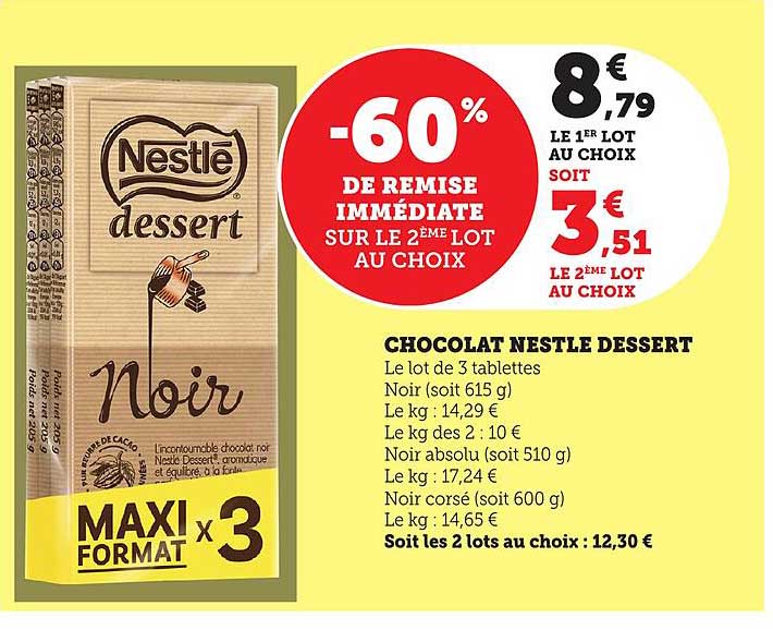 CHOCOLAT NESTLE DESSERT