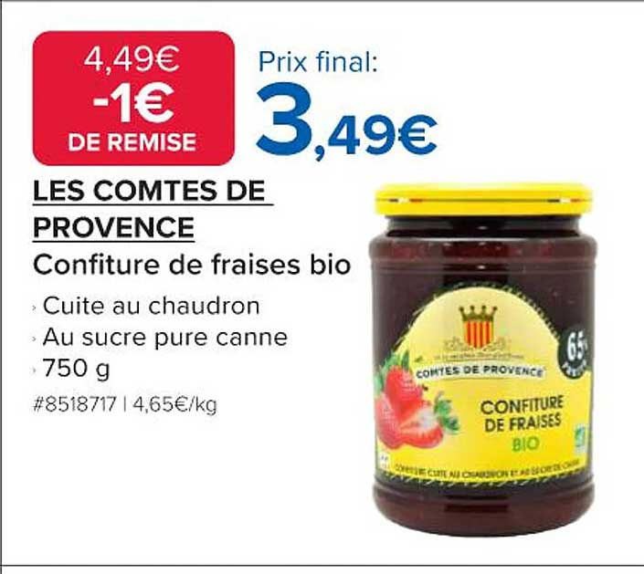 Confiture de fraises bio