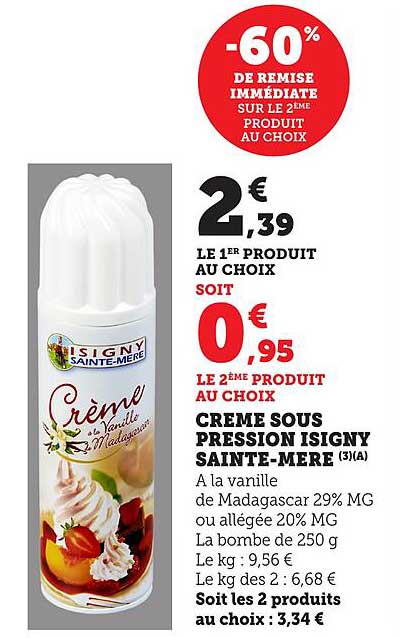 CRÈME SOUS PRESSION ISIGNY SAINTE-MÈRE