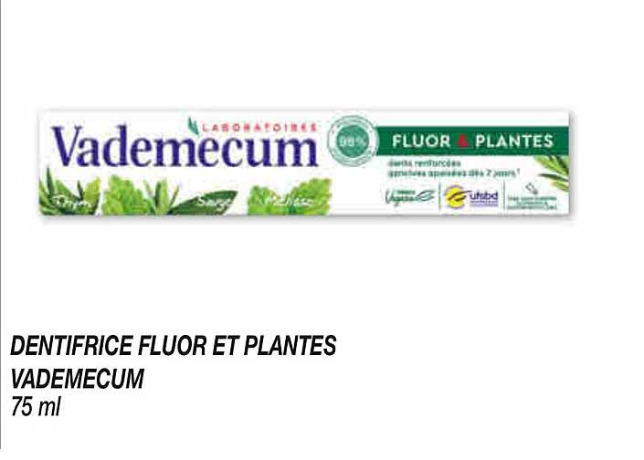 DENTIFRICE FLUOR ET PLANTES VADEMECUM 75 ml