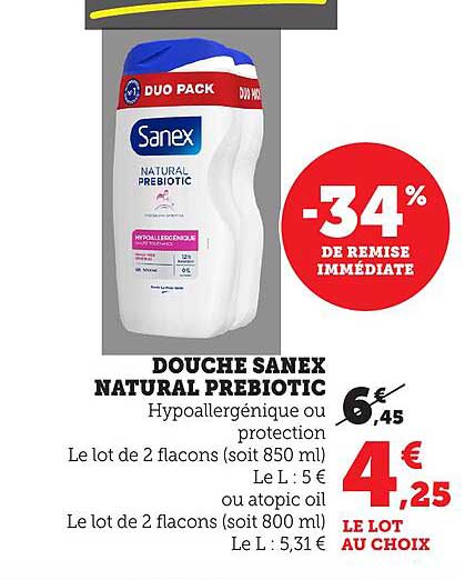 DOUCHE SANEX NATURAL PREBIOTIC