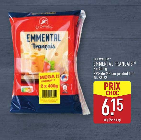 EMMENTAL FRANÇAIS 2 x 400 g