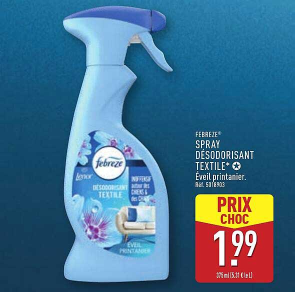 FEBREZE SPRAY DÉSODORISANT TEXTILE Éveil printanier.