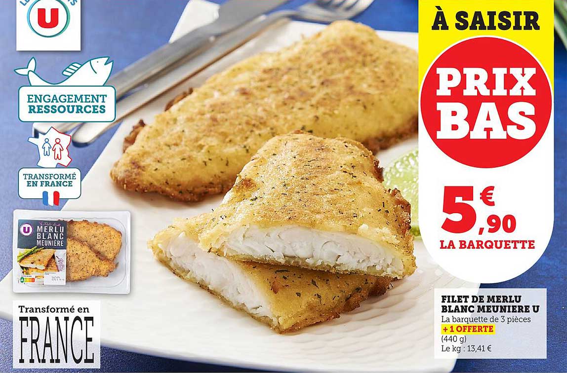 FILET DE MERLU BLANC MEUNIÈRE U
