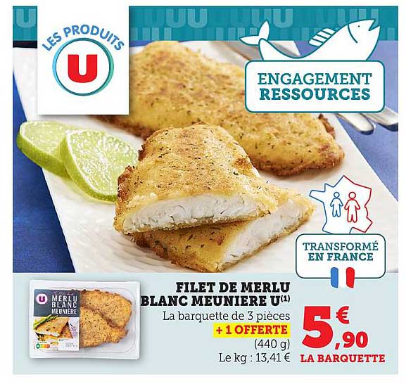 FILET DE MERLU BLANC MEUNIÈRE U