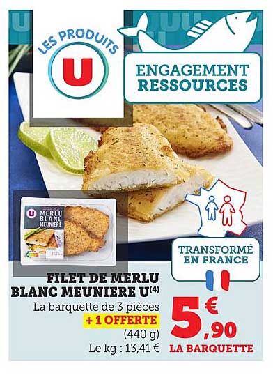 FILET DE MERLU BLANC MEUNIERE U
