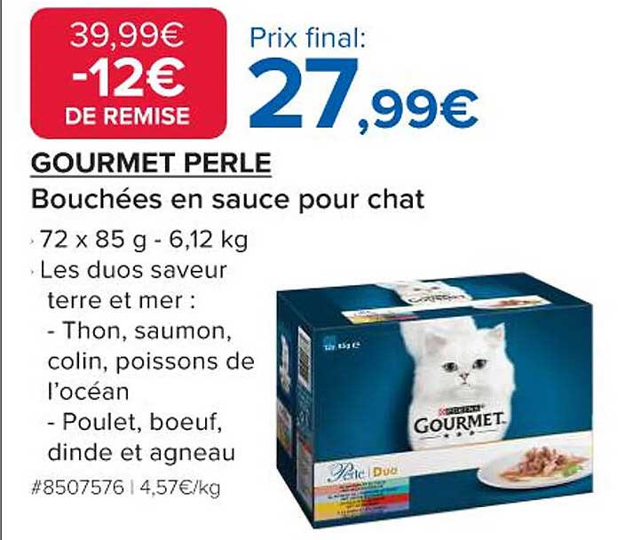 GOURMET PERLE Bouchées en sauce pour chat