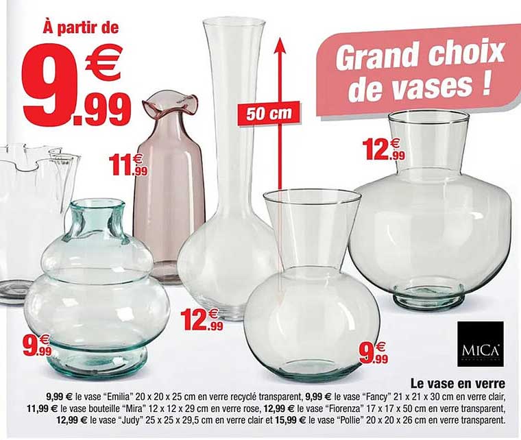 Grand choix de vases !
