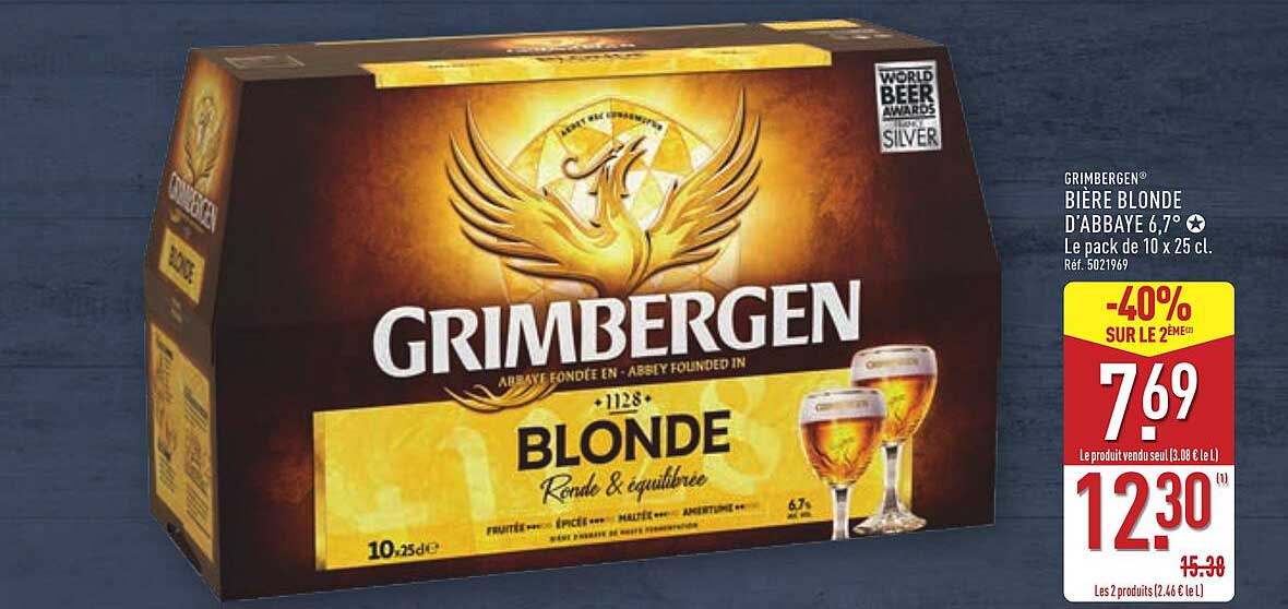 GRIMBERGEN BIERRE BLONDE D'ABBAYE 6,7°