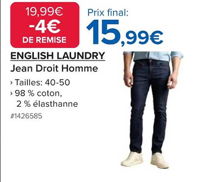 Jean Droit Homme English Laundry