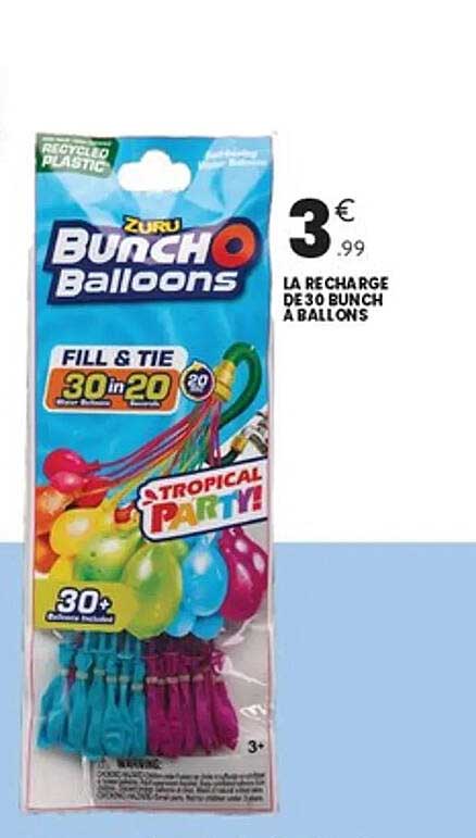 LA RECHARGE DE 30 BUNCH À BALLONS