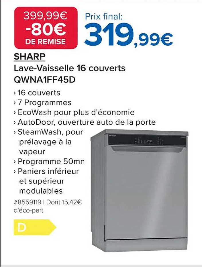 Lave-Vaisselle 16 couverts QWNA1FF45D