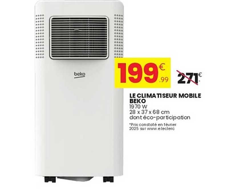 LE CLIMATISEUR MOBILE BEKO