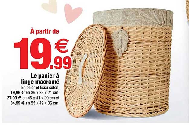 Le panier à linge macramé