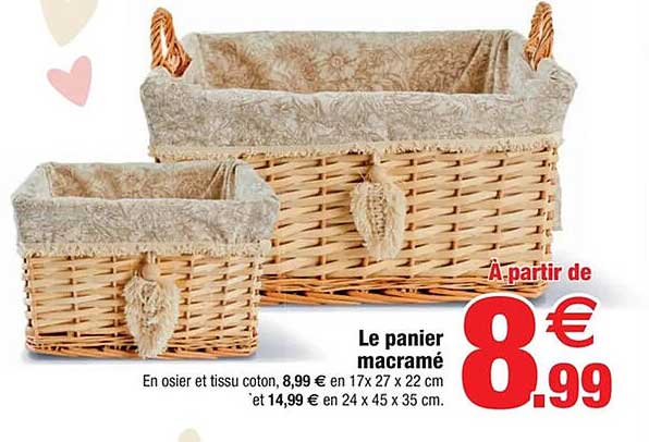 Le panier macramé