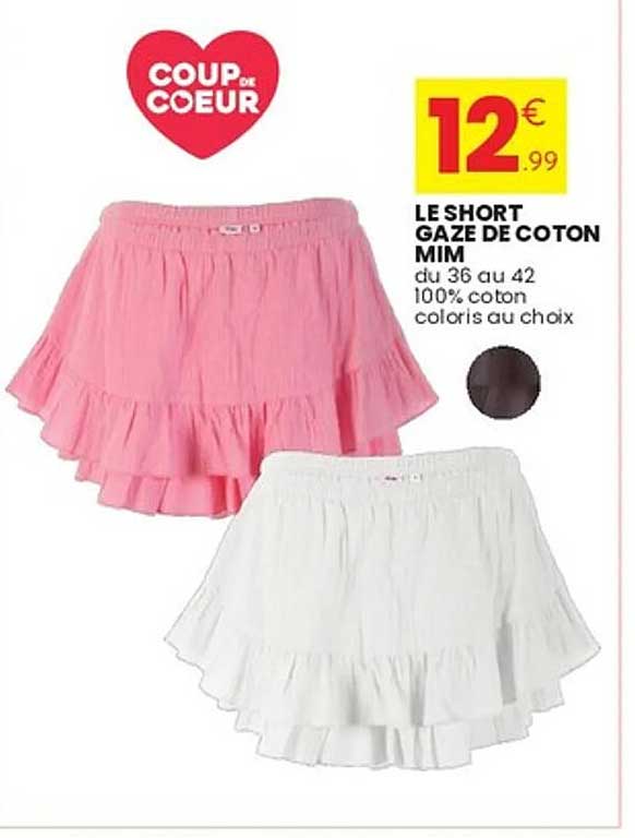 LE SHORT GAZE DE COTON MIM