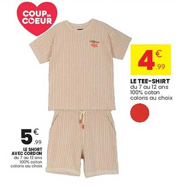 LE TEE-SHIRT du 7 au 12 ans 100% coton coloris au choix
