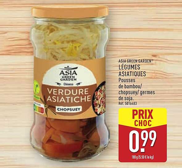 LÉGUMES ASIATIQUES Pousses de bambou/chopsuey/germes de soja.
