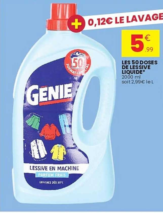LES 50 DOSES DE LESSIVE LIQUIDE