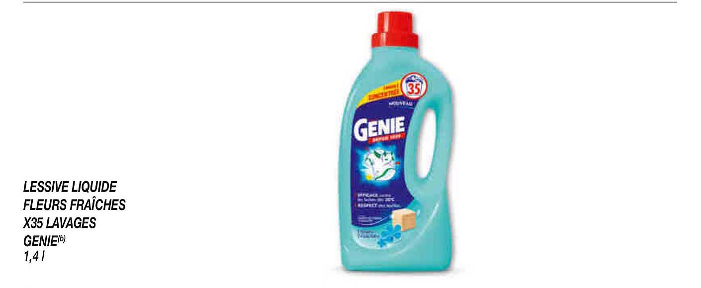 LESSIVE LIQUIDE FLEURS FRAÎCHES X35 LAVAGES GENIE