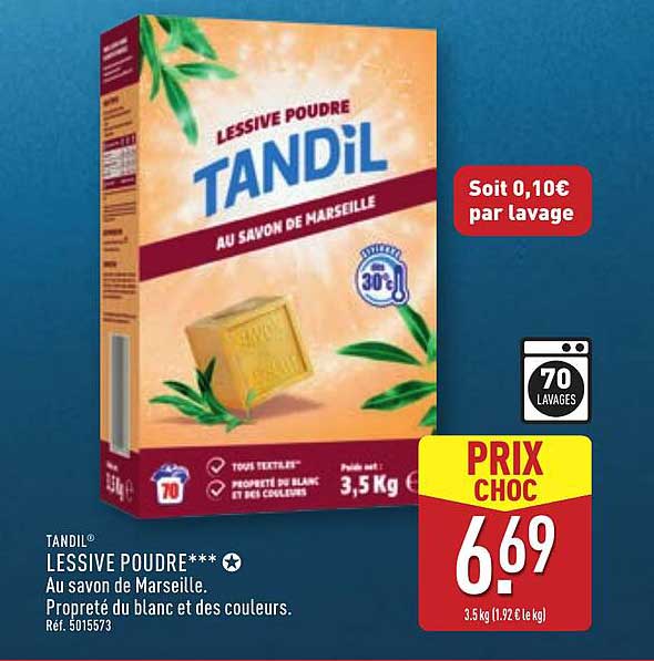 LESSIVE POUDRE TANDIL AU SAVON DE MARSEILLE