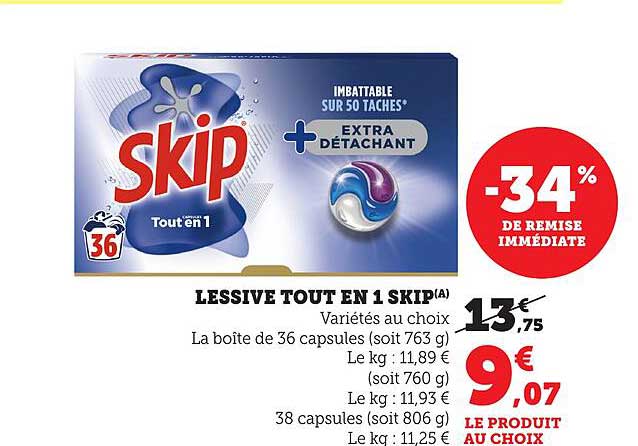 LESSIVE TOUT EN 1 SKIP