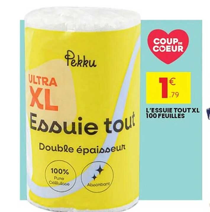 L’ESSUIE TOUT XL 100 FEUILLES