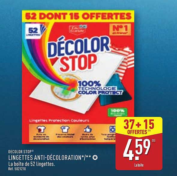 LINGETTES ANTI-DÉCOLORATION