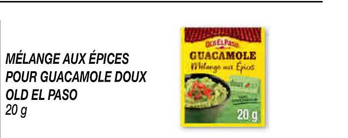 MÉLANGE AUX ÉPICES POUR GUACAMOLE DOUX OLD EL PASO 20 g