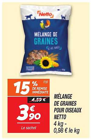 MÉLANGE DE GRAINES POUR OISEAUX