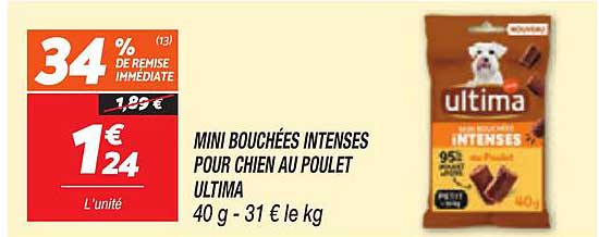 MINI BOUCHÉES INTENSES POUR CHIEN AU POULET ULTIMA
