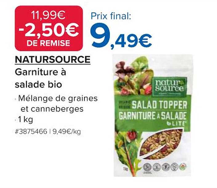 NATURSOURCE Garniture à salade bio