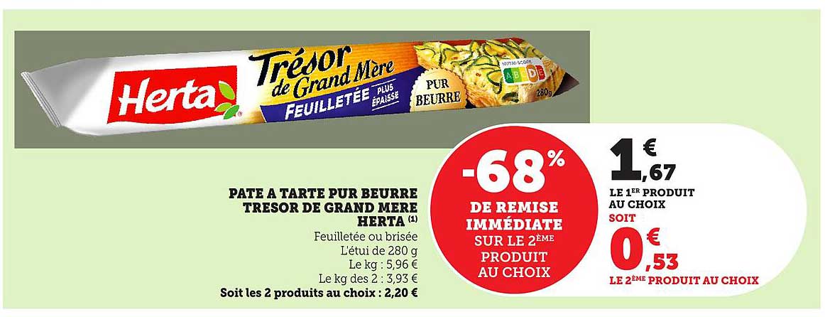 PATÉ A TARTE PUR BEURRE TRESOR DE GRAND MERE HERTA