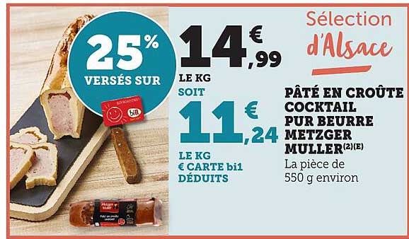 Pâté en croûte cocktail pur beurre Metzger Muller