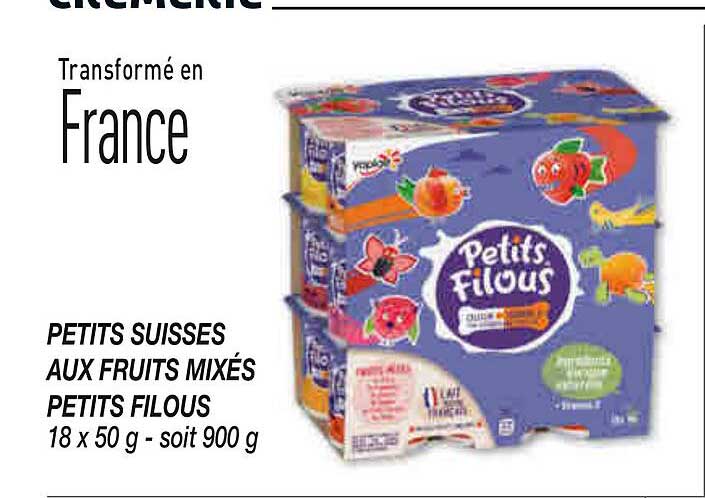 PETITS SUISSES AUX FRUITS MIXÉS PETITS FILOUS