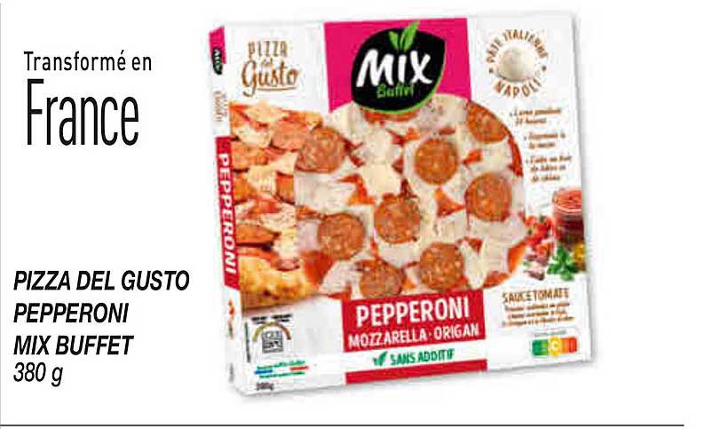 PIZZA DEL GUSTO PEPPERONI MIX BUFFET 380 g