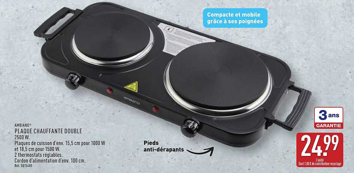 PLAQUE CHAUFFANTE DOUBLE