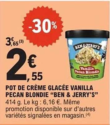 POT DE CRÈME GLACÉE VANILLA PECAN BLONDIE “BEN & JERRY’S”