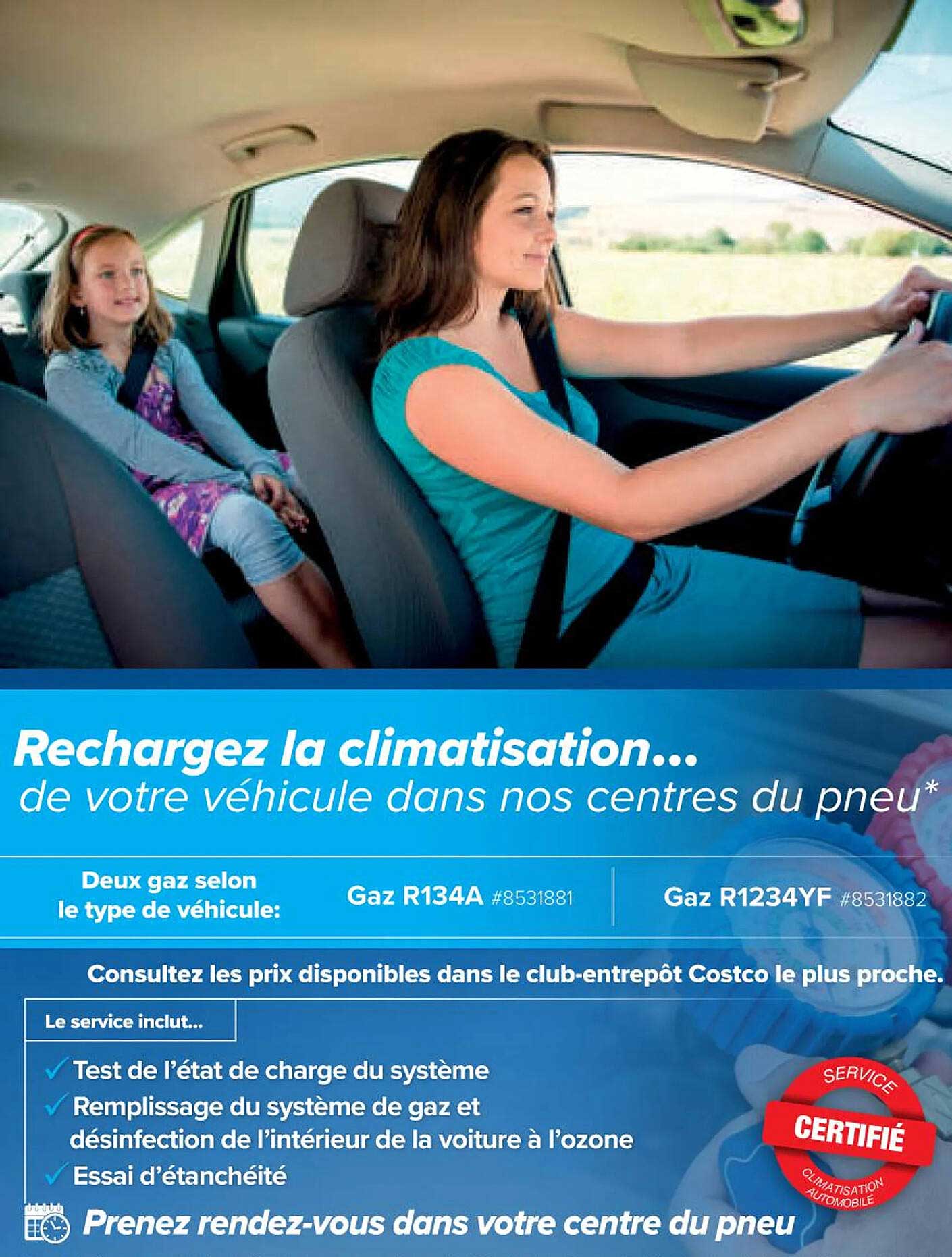 Rechargez la climatisation de votre véhicule dans nos centres du pneu*