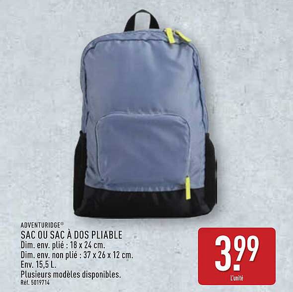 SAC OU SAC À DOS PLIABLE