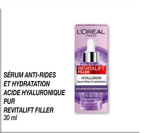 SÉRUM ANTI-RIDES ET HYDRATATION ACIDE HYALURONIQUE PUR REVITALIFT FILLER