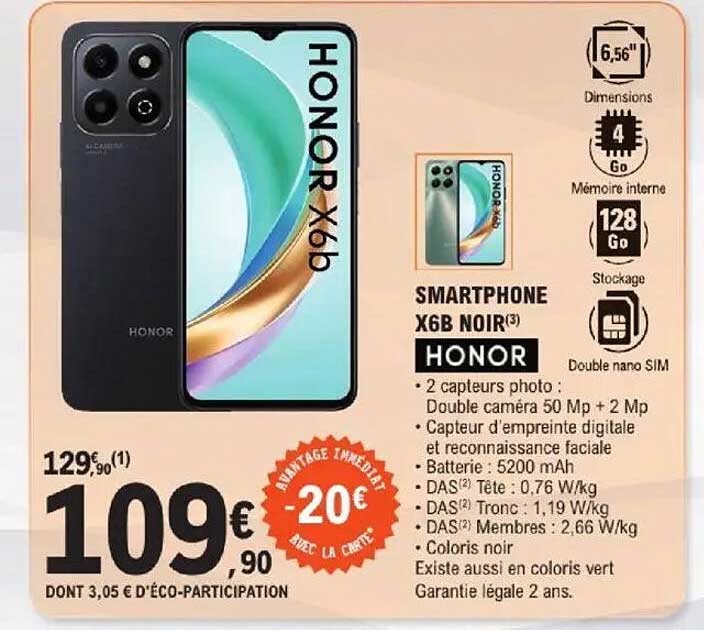 SMARTPHONE X6B NOIR