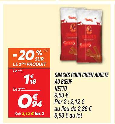 SNACKS POUR CHIEN ADULTE AU BŒUF