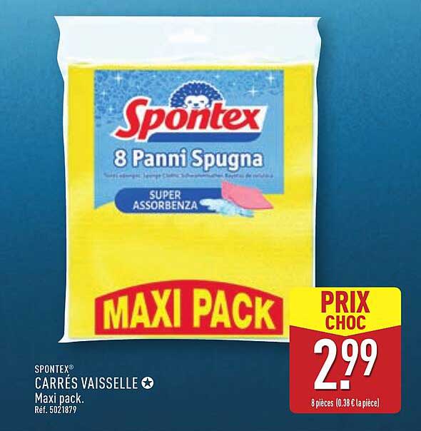 SPONTEX 8 PANNI SPUGNA - Maxi Pack
