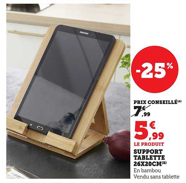 Support tablette 26x20cm