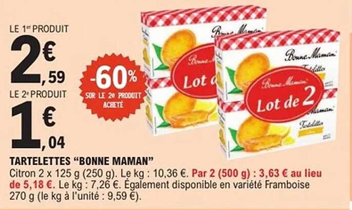 TARTELETTES "BONNE MAMAN"